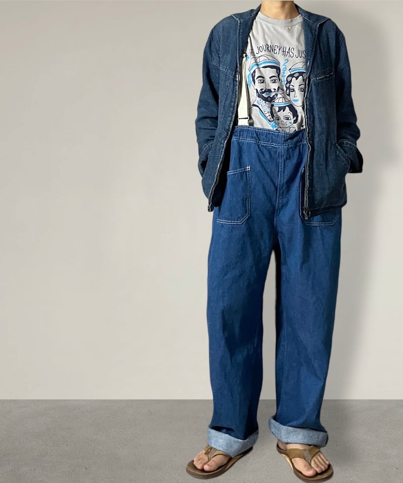 □ウェダーオール□岡山デニム □FADE✖️キナリ | NUU-GARMENT FACTORY