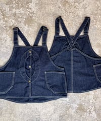 【予約販売】デニムショートワークベスト■国産デニム■onewash