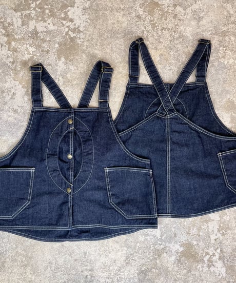 【予約販売】デニムショートワークベスト■国産デニム■onewash