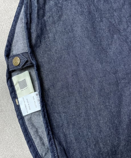ラウンドネックベストエプロン◾️ 国産ムラデニム10oz■onewash