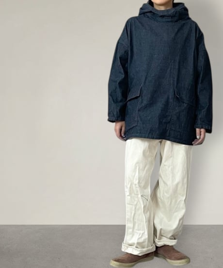 【即納】サルベージパーカー■インディゴリップストップ■onewash