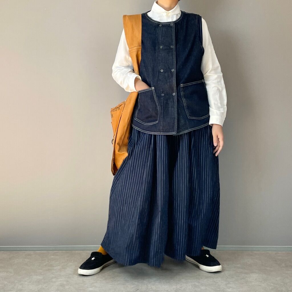 ダブルリングベスト□岡山デニム□onewash | NUU-GARMENT FACTORY