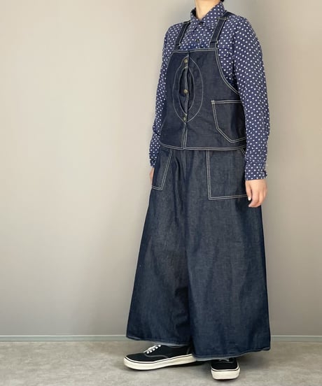 【予約販売】デニムショートワークベスト■国産デニム■onewash