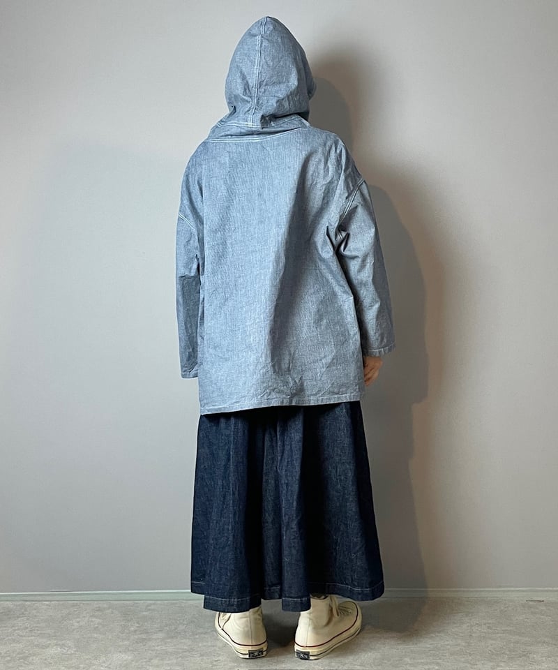 1/31販売開始◾️サルベージパーカー□9ozインディゴピンチェック