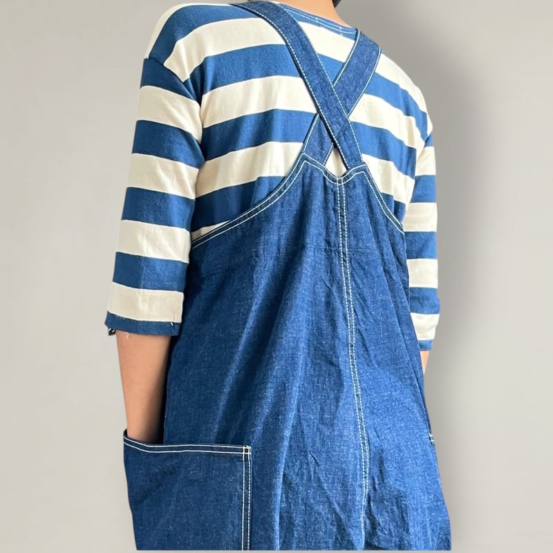 予約販売】カンフーオーバーオール□コバルトブルー□8ozヨコ糸