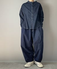 ■フーセンパンツ■インディゴピンストライプ■onewash
