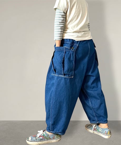 【予約販売】アンクルリーフカーゴパンツ■岡山デニム◾️FADE