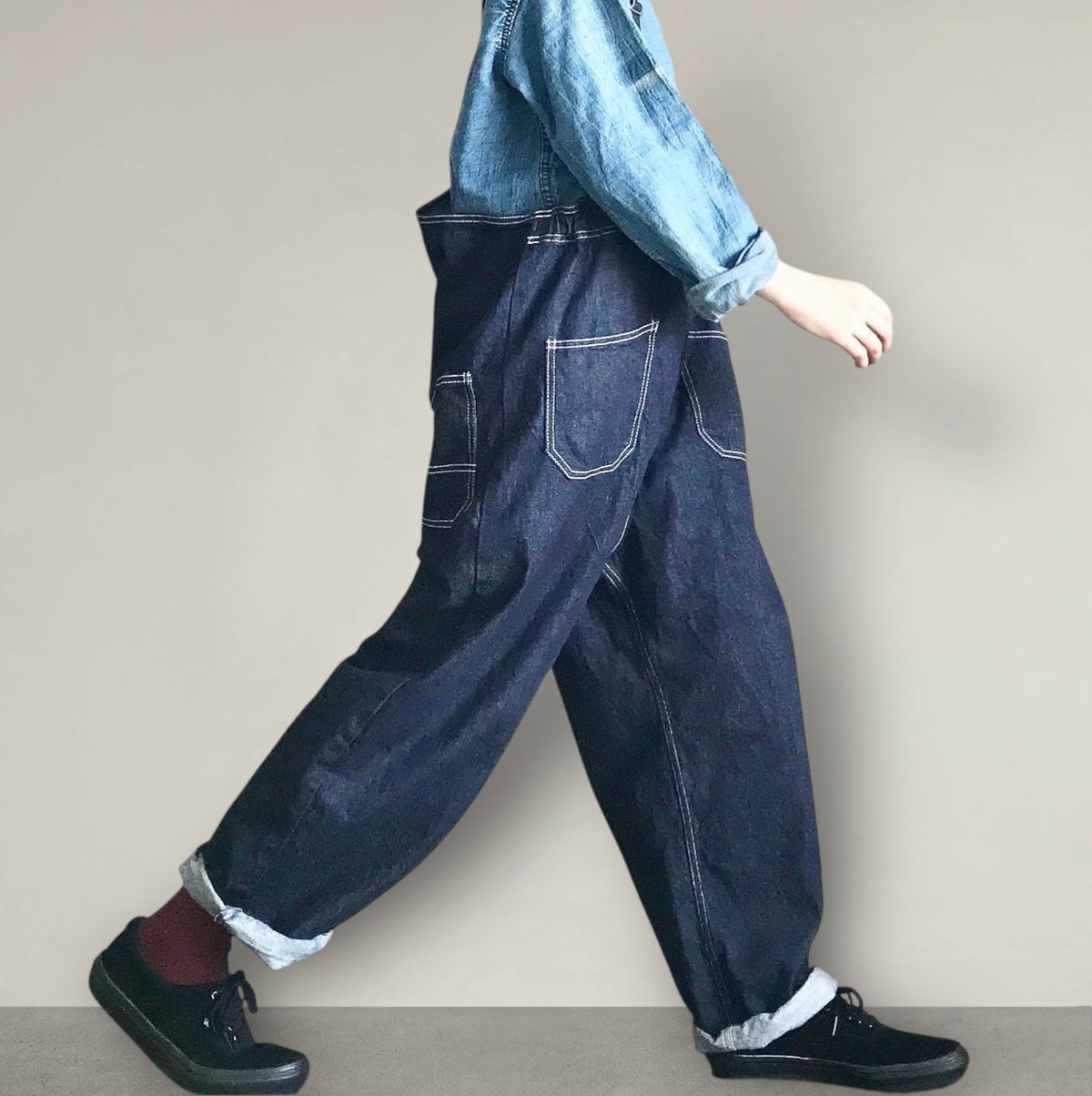 熔接革面　岡山デニムオーダー品 溶接皮面 おぱい様オーダー品 岡山デニム