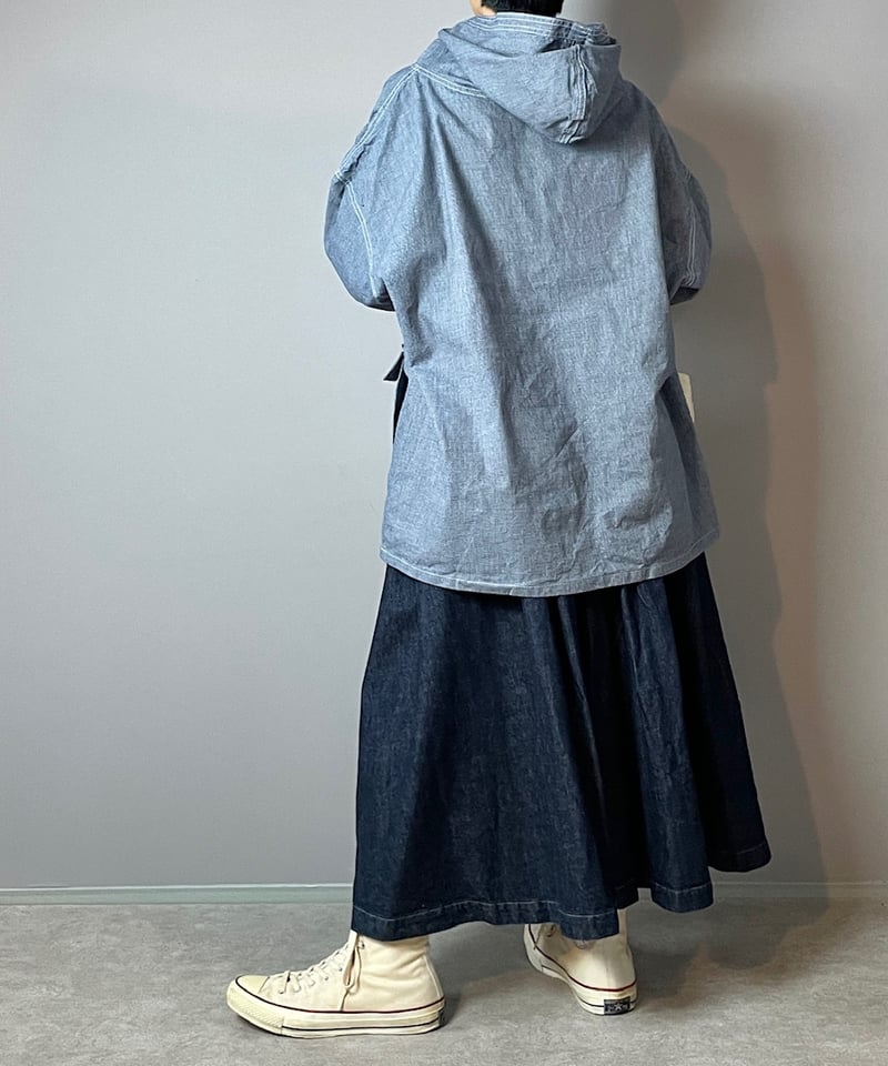 1/31販売開始◾️サルベージパーカー□9ozインディゴピンチェック