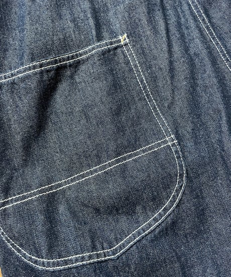 バックスエプロンオーバーオール■10ozムラ糸デニム■onewash
