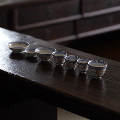 青花描金玲瓏茶杯 PF108