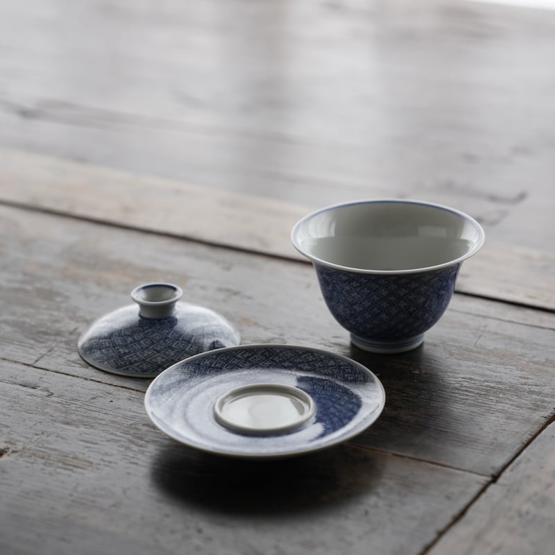 青花舞獅文三才蓋碗 PF261 | Looking For 物色