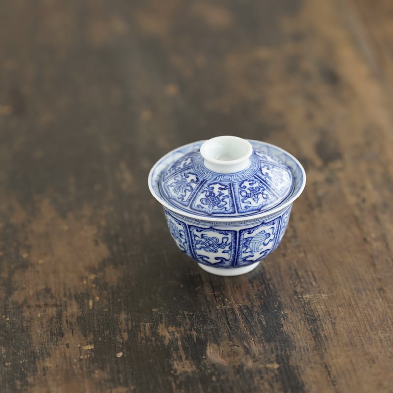 青花八宝唐草紋二才蓋碗 PF250 | Looking For 物色