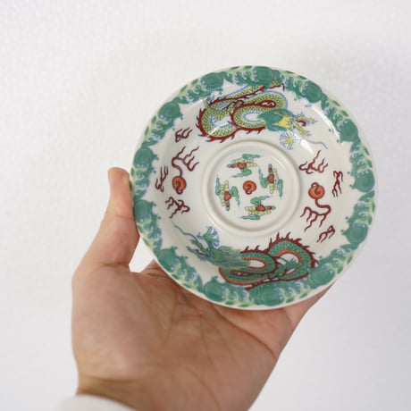 仿斗彩龍紋三才蓋碗 PH011