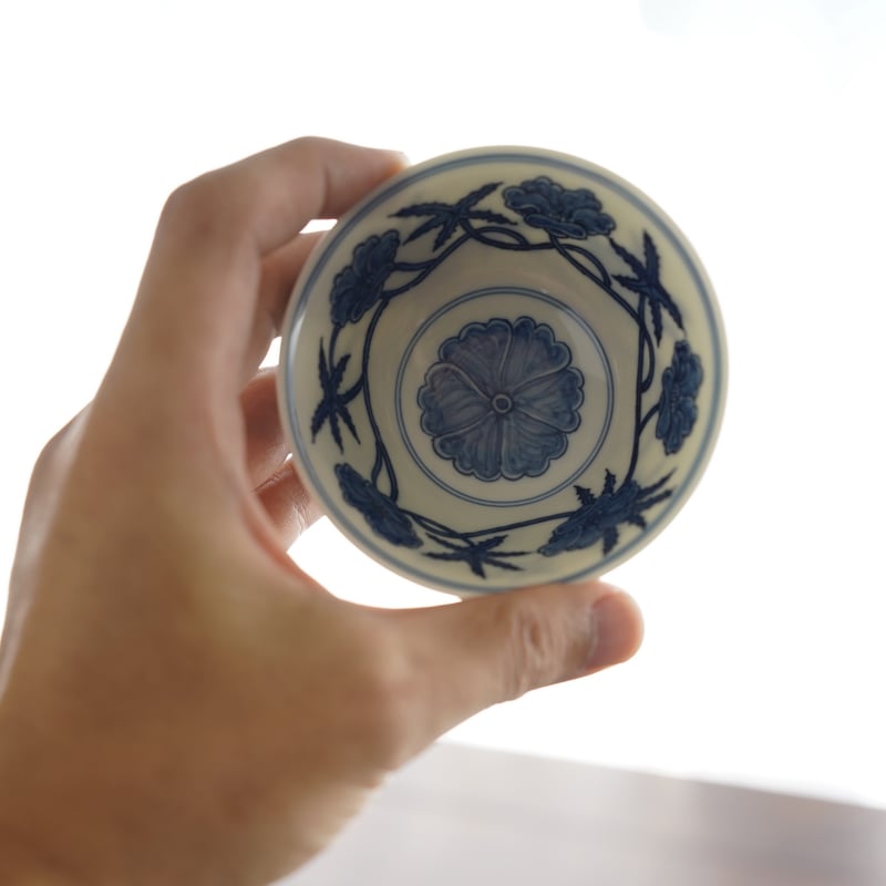 茶道具　陶佳造　染付　渦文　棗　共箱　V　8753 茶道具 陶佳造 染付 渦文 棗 共箱 V 8753 - メルカリ