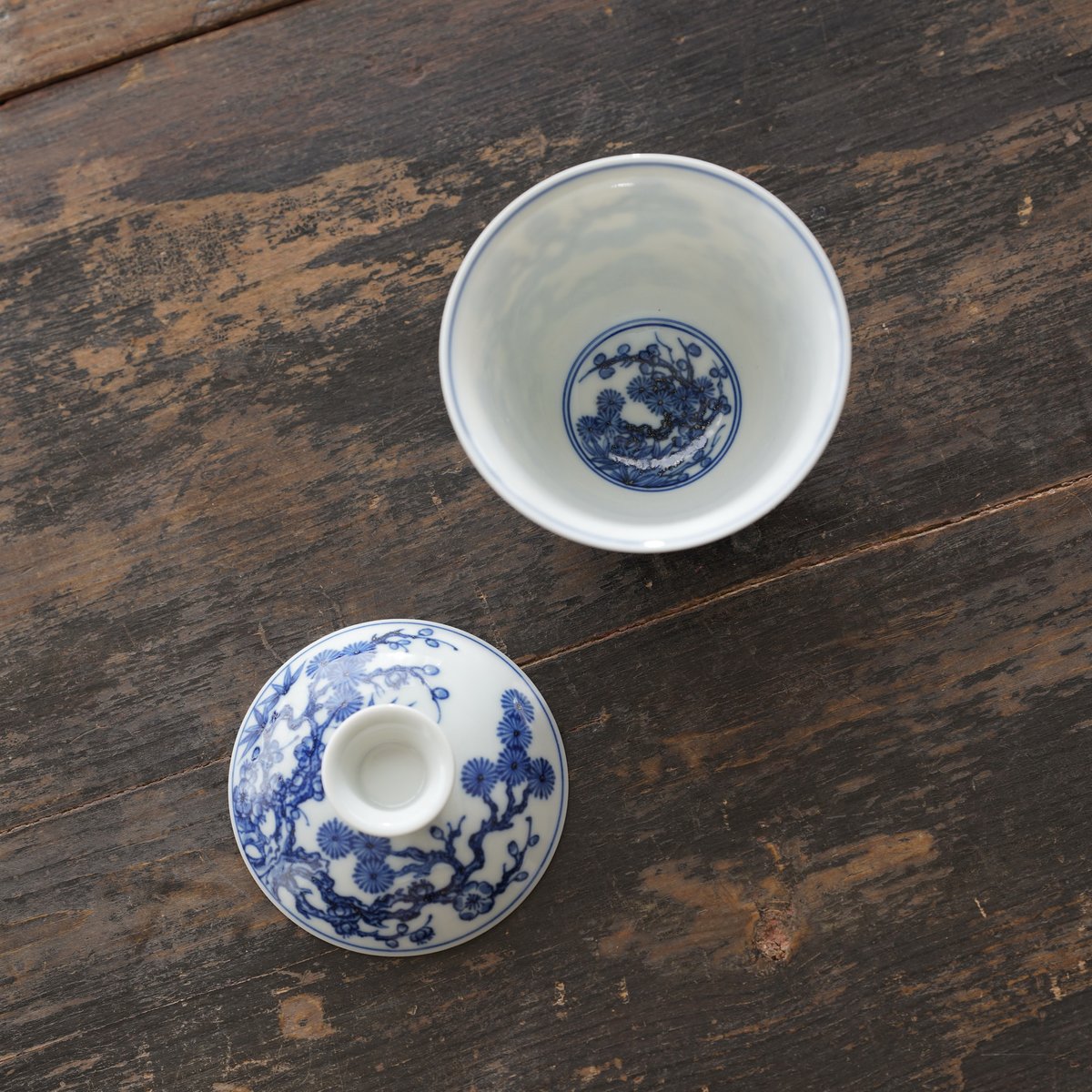 青花松竹梅二才蓋碗 PF239 | Looking For 物色