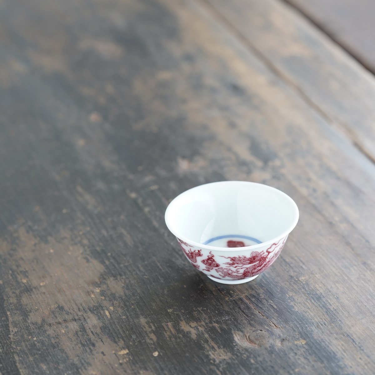 青花釉里紅龍紋茶杯 PF226 | Looking For 物色