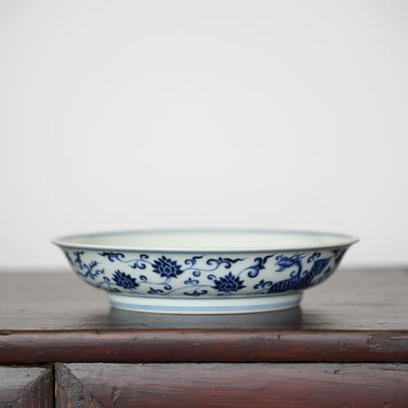 青花双鳳紋皿 PF165