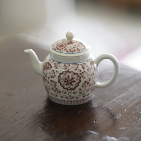 仿釉里紅茶壺 PH013