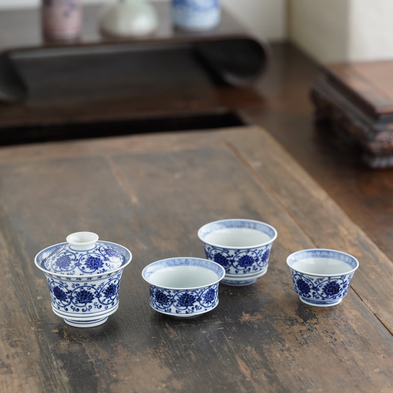 缠枝蓮紋二才蓋碗 PF233 | Looking For 物色