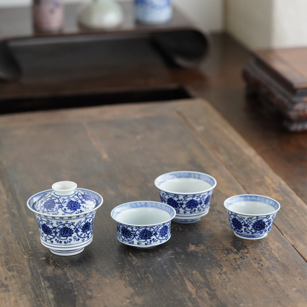 缠枝蓮紋二才蓋碗 PF233 | Looking For 物色