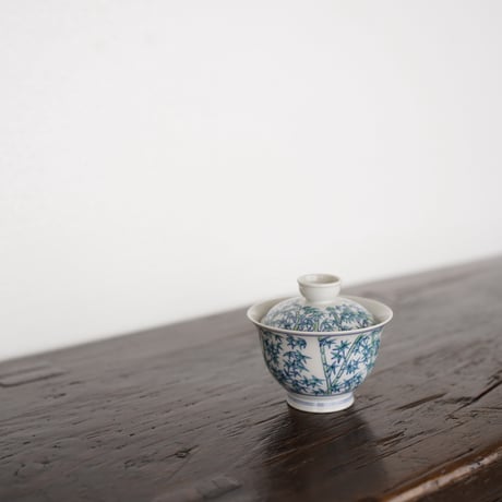 斗彩竹子蓋碗 PF006