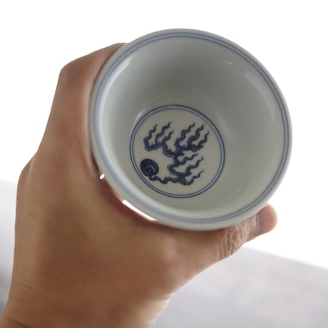 青花龍紋圧手杯 PF227