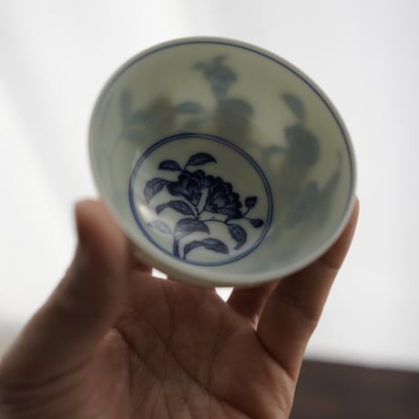 青花凌霄花紋茶杯 PF135