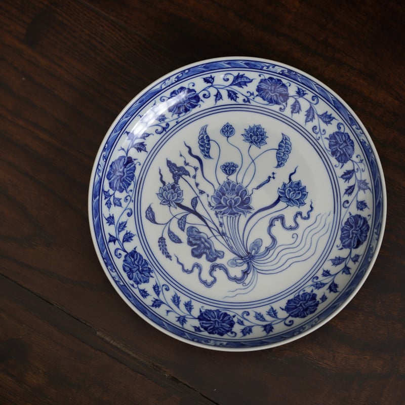 青花束蓮紋皿 PF103 | Looking For 物色