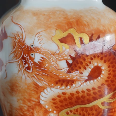 礬紅龍紋茶壺 PF189