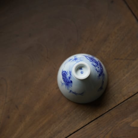 青花鵪鶉紋茶杯 PF179
