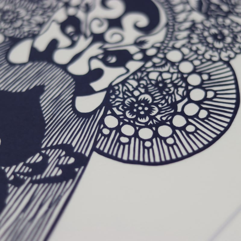 剪紙 額縁付 京劇瞼譜 AL003 | Looking For 物色