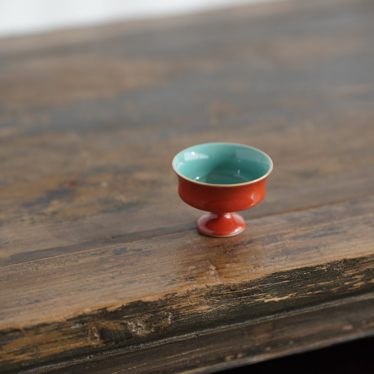 朱釉高足茶杯 PB158 | Looking For 物色