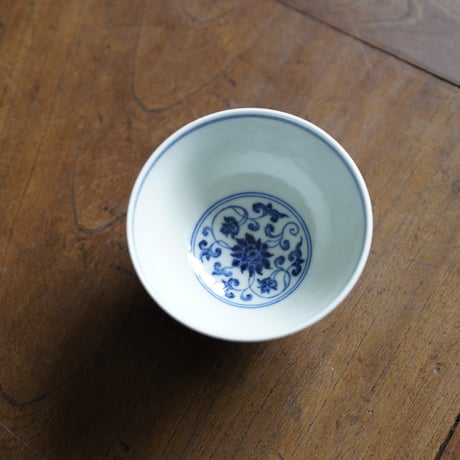 青花鳳紋鶏心杯 PF161