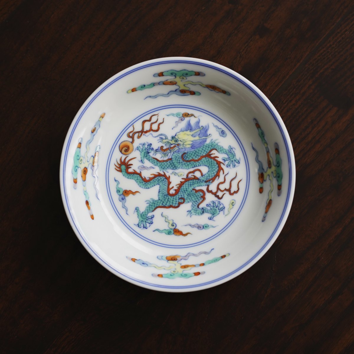 斗彩龍紋皿 PF097 | Looking For 物色