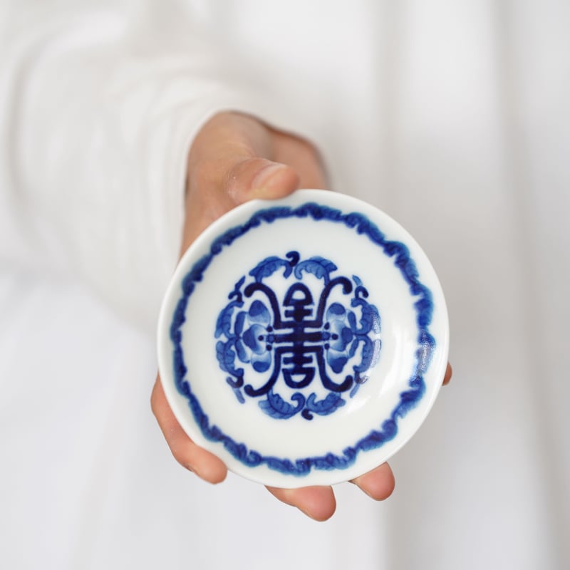 手描き染付皿 PC034 | Looking For 物色