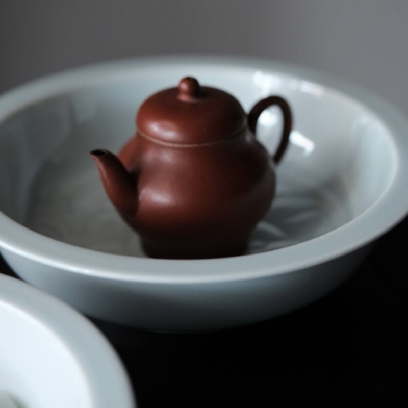 青白磁茶盤 蓮紋 PW054 | Looking For 物色