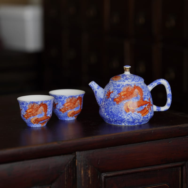 仿琺瑯彩茶壺茶杯セット PH020 | Looking For 物色