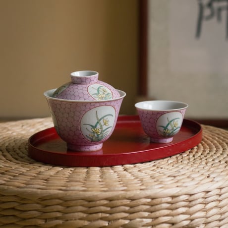 開窓氷裂蘭紋茶杯 PA015
