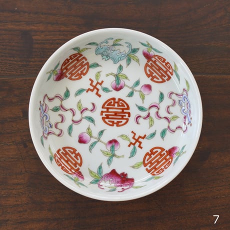 粉彩仿古お皿 PA063