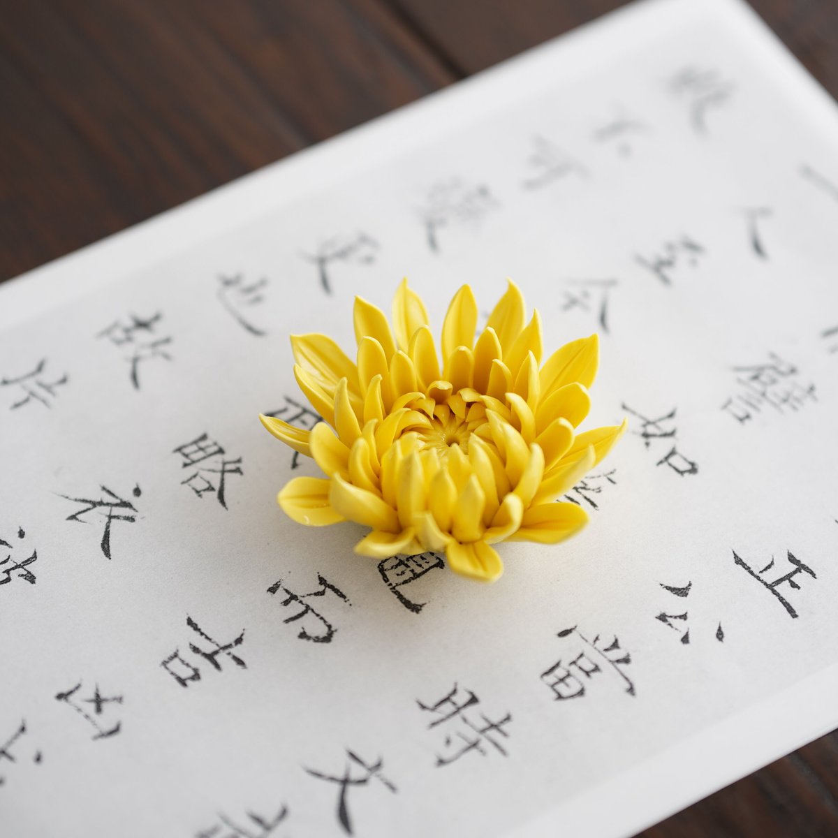 菊型 手あぶり 手焙 黄色 緑 共箱 銘 寶山 菊型 手あぶり 手焙 黄色 緑 共箱 銘 寶山 菊型 手あぶり 手焙