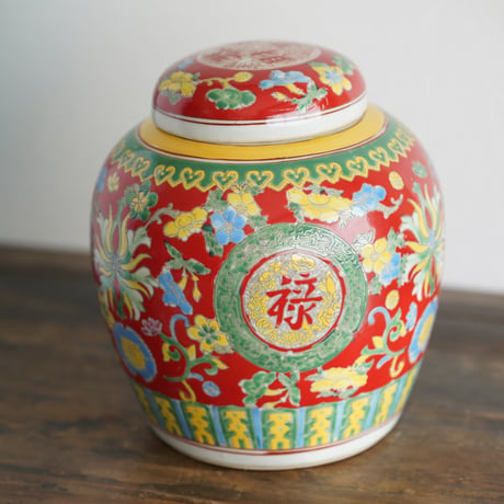 仿古粉彩罐 PJ014