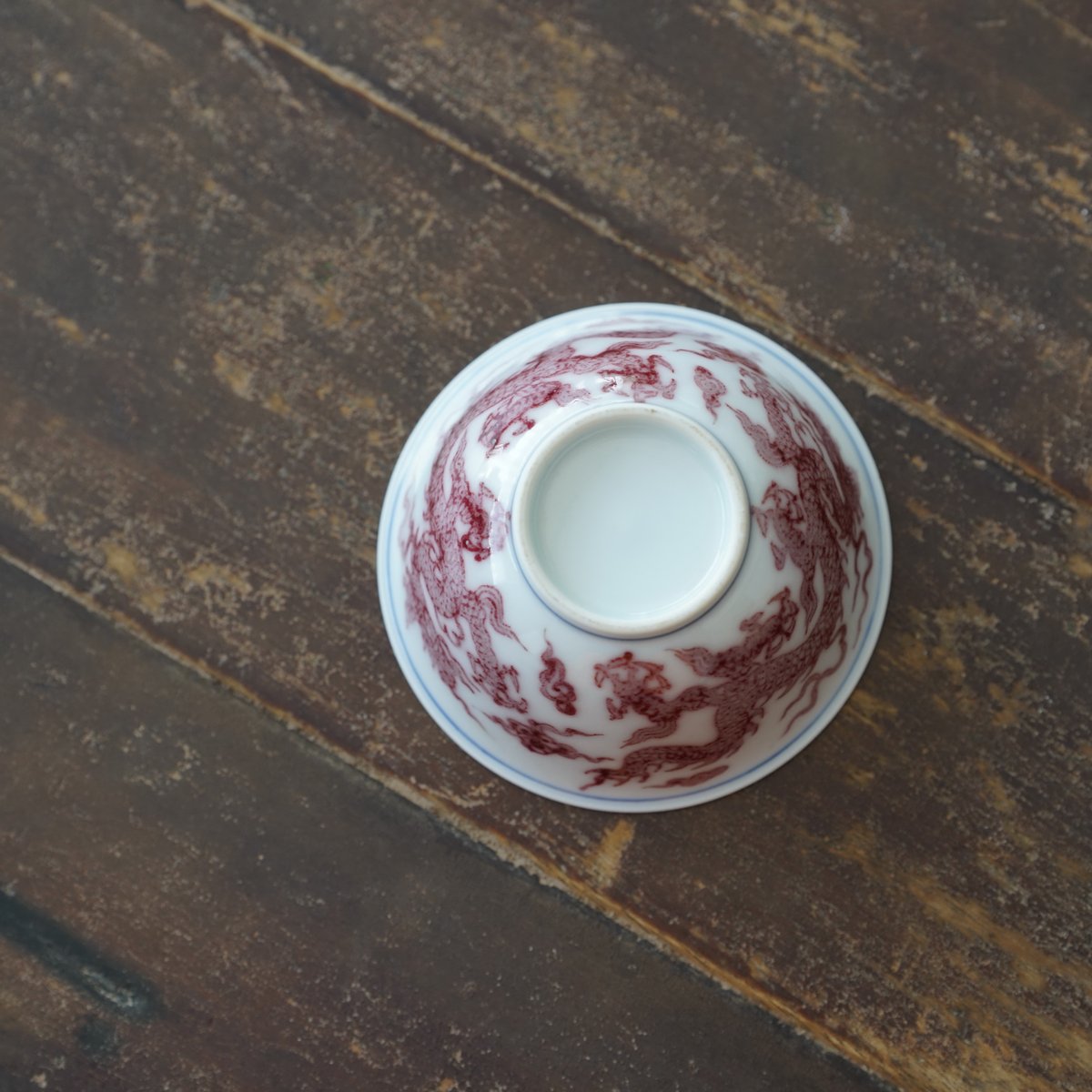 青花釉里紅龍紋茶杯 PF226 | Looking For 物色