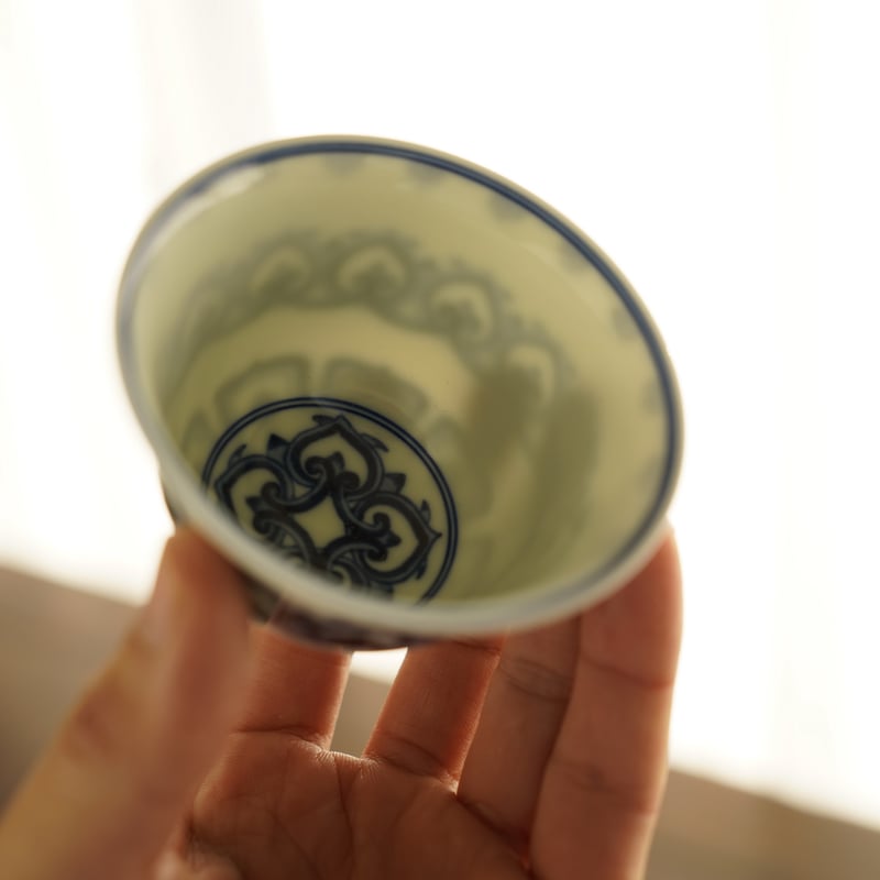 青花宝相二才蓋碗 PF240 | Looking For 物色