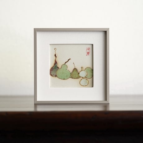 絵画　磁器プレート　4点セットZ00129 大特価◎四角紋様プレート #1 白(2柄アソート) シロ 6個