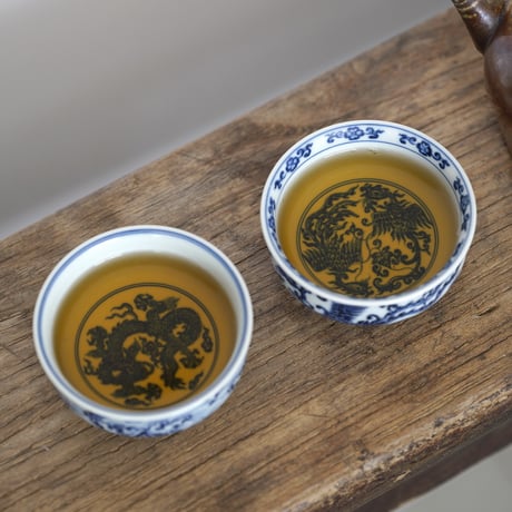 青花龍鳳紋茶杯 PF244