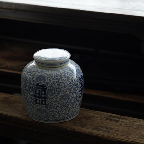 青花双喜罐 PJ006