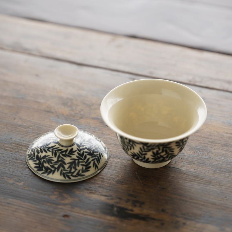 青花千葉文二才蓋碗 PE015 | Looking For 物色