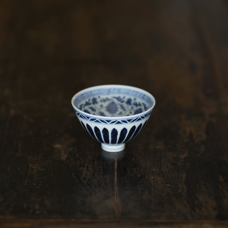 青花纏枝蓮紋鶏心杯 PF158 | Looking For 物色