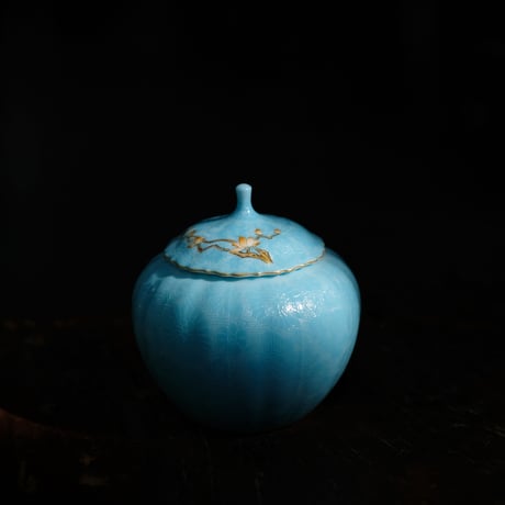 手描き扒花茶筒 PC055